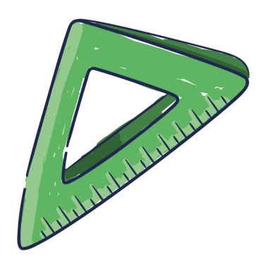 Üçgen yönetici okulu simgesi izole edildi