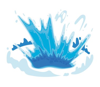 water splash isolated icon design clipart