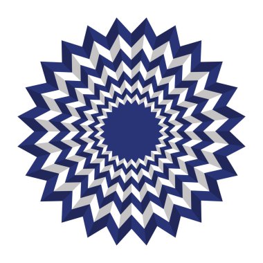 Rosette dekorasyon simgesi izole edildi