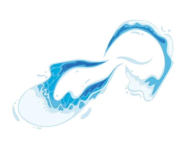Eau Liquide Éclaboussure Icône Isolé — Image vectorielle