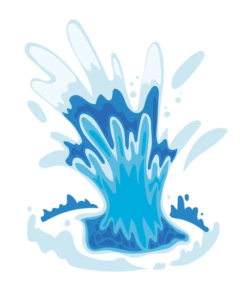 Water Splash White Background Icon — Stock Vector