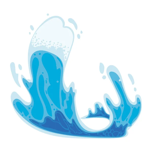 Wasser Spritzwasser Vektor Design Symbol — Stockvektor