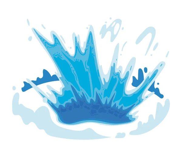 Water Splash Isolated Icon Design — Stock Vector