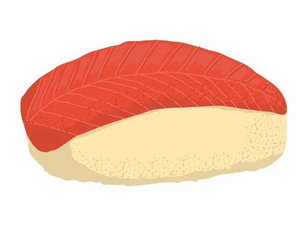 Suşi Pirinç Balığı Japon Yemek Ikonu — Stok Vektör