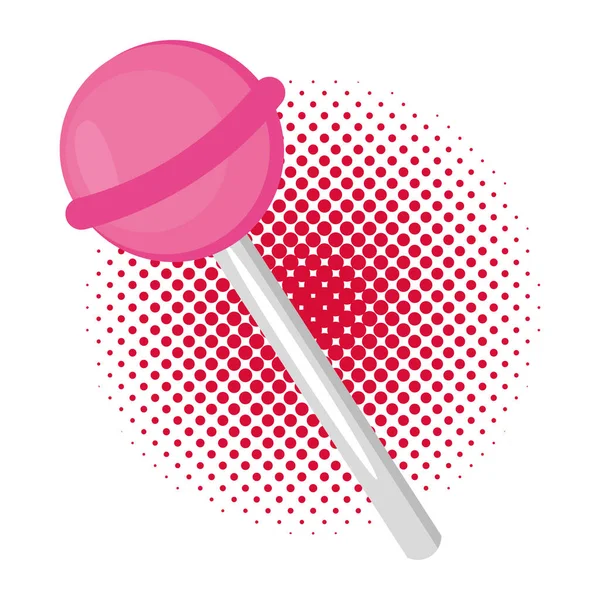 Süßigkeiten Pop Art Ikone Isoliert — Stockvektor