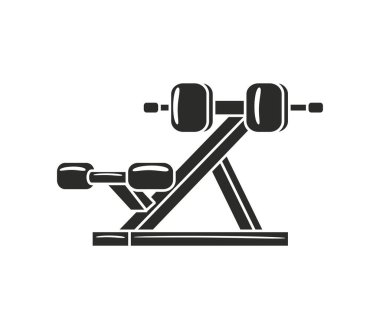 spor salonu çalışma ekipmanları simgesi izole edildi