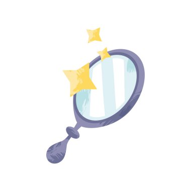 ayna çizgi film düz simgesi izole