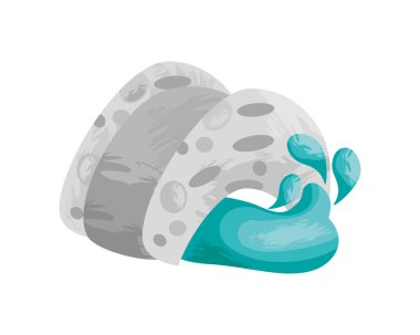 Nehir ve köprü simgesi izole edildi