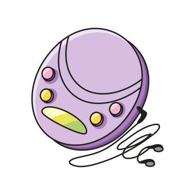 diskçi ve kulaklıklar 90 'ların pop sanat simgesi