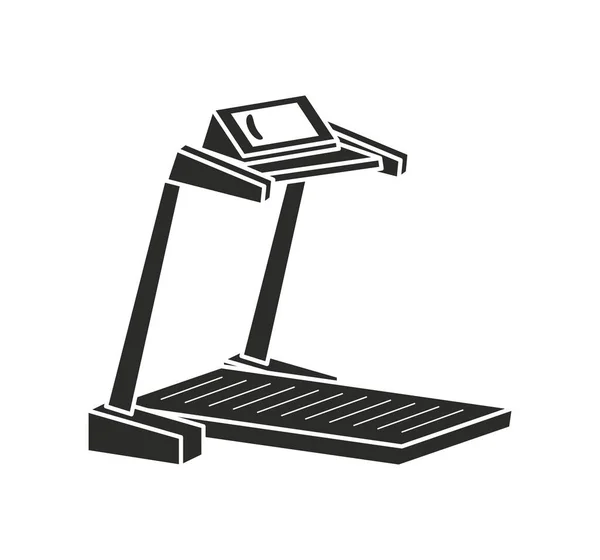 Gym Treadmill Icon Flat Isolated — Stock Vector
