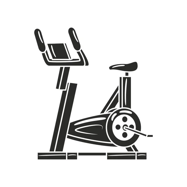 Gym Bicycle Static Icon Isolated — Stock Vector