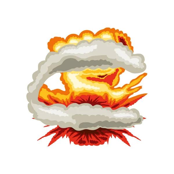 Εικονίδιο Έκρηξης Έκρηξη Απομονωμένο Επίπεδο — Διανυσματικό Αρχείο