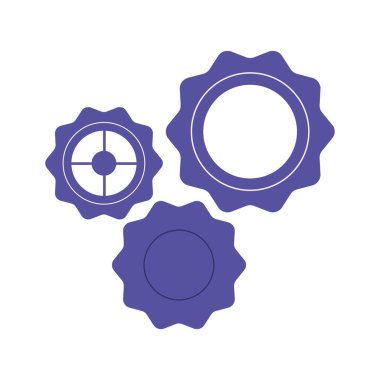 dişli dişli çalışma simgesi izole