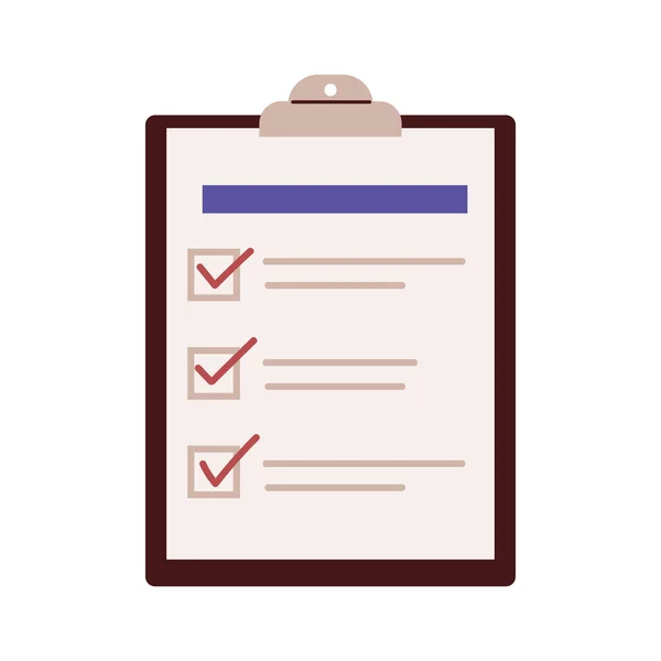 Benchmarking Checklist Work Icon Isolated — Stock Vector