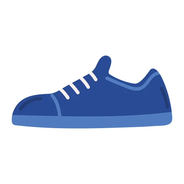 Blå Sneaker Fitness Tillbehör Ikon Isolerad — Stock vektor