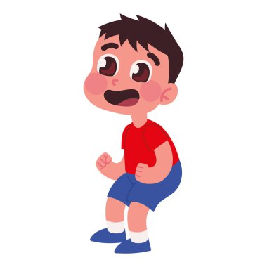 Mutlu küçük çocuk ikonu izole edildi