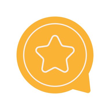 yıldız sosyal medya düğmesi simgesi izole