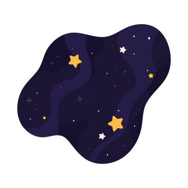 uzay yıldızları simgesi izole edildi