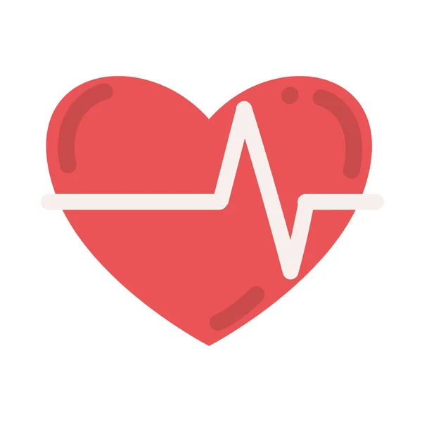 Srdeční Tep Lékařské Puls Ikona Izolované — Stockový vektor