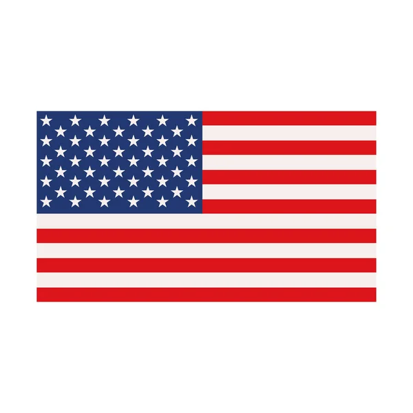 Ícone Bandeira Nacional Dos Eua Isolado — Vetor de Stock