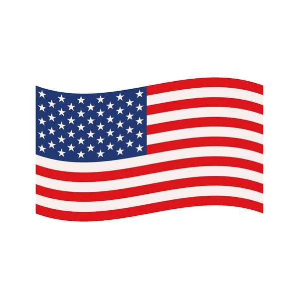 Zwaaien Verenigde Staten Van Amerika Vlag Pictogram — Stockvector