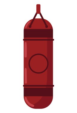 Spor salonu boks kum torbası simgesi izole