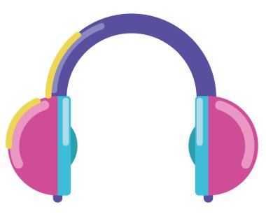 Kulaklık 90 'ların pop sanat simgesi izole