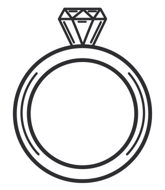 halka dövme simgesi izole edilmiş düz