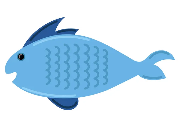 Rybí Jídlo Ikona Izolované Ploché — Stockový vektor