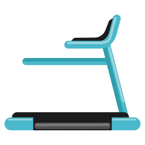 Gym Treadmill Icon Flat Isolated — Stock Vector