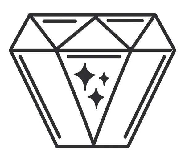 Ícone Tatuagem Diamante Isolado Plana —  Vetores de Stock