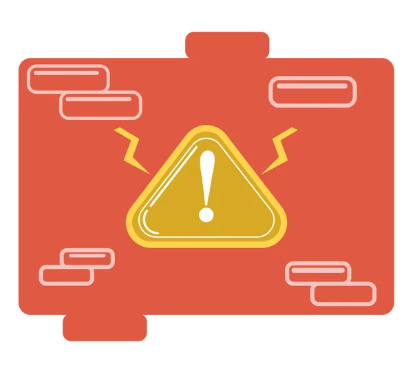 Icône Alerte Technologie Erreur 404 Isolé — Image vectorielle