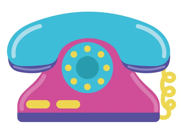 Telephone 90S Pop Art Icon Isolated — Stock Vector