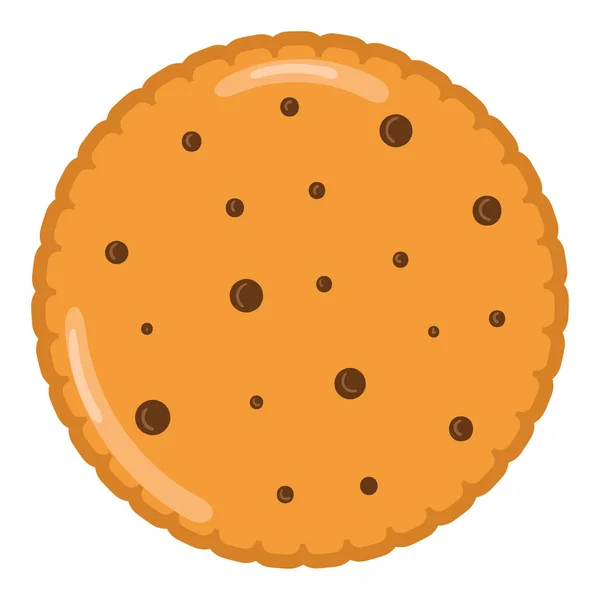 Biscuit Avec Des Puces Icône Isolé — Image vectorielle