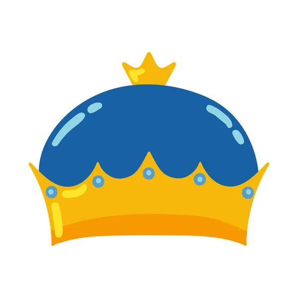 Golden Crown Icon Isolated Flat — Stock Vector