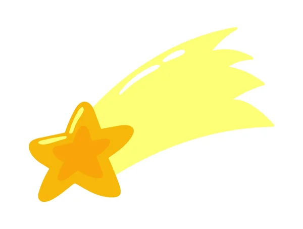 Shooting Star Icon Isolated Flat — Image vectorielle