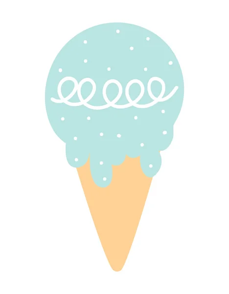 冰淇淋图标平面隔离 — 图库矢量图片