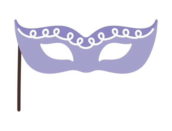 Masque Fête Anniversaire Icône Plat Isolé — Image vectorielle