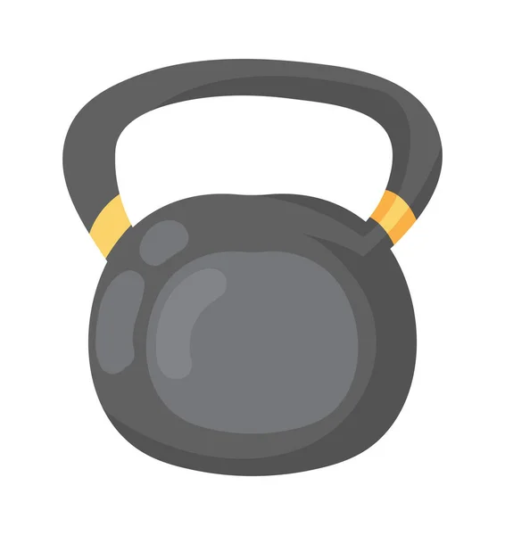 Kettlebell Weight Gym Icon Isolated — Stock Vector