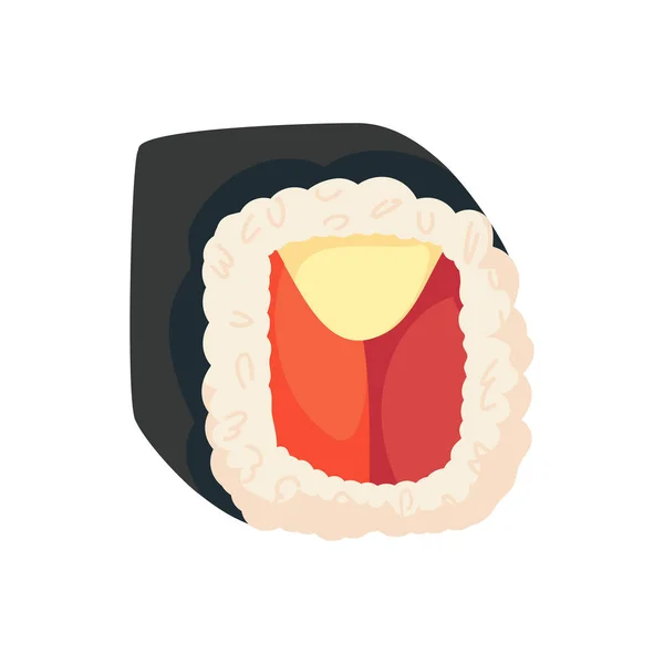 Sushi Japonais Nourriture Icône Isolé — Image vectorielle
