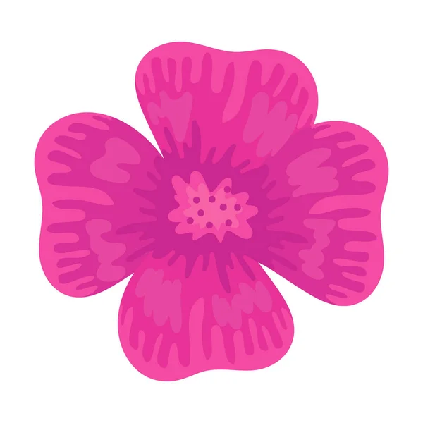 Icône Fleur Décorative Plat Isolé — Image vectorielle