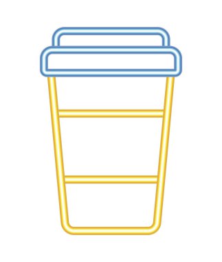 neon yemek ikonunu izole et