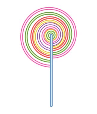 Şeker neon gıda simgesi izole