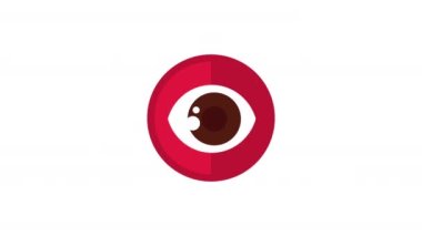 Göz siber güvenlik sembolü animasyonu, 4k video animasyonu