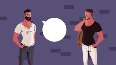 Erkek modeller karakter animasyonu, 4k video animasyonu