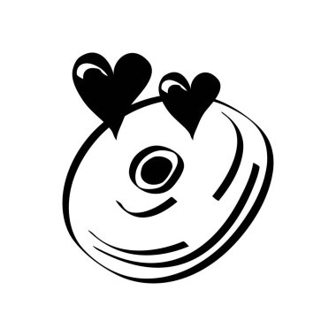 Tatlı çörek sevgililer günü karalama ikonuna bayılırım.