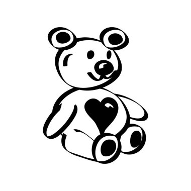 Oyuncak ayı sevgililer günü karalama ikonuna bayılırım.