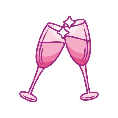 Şampanya bardağı sanat simgesi