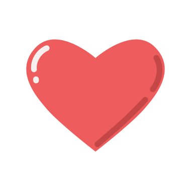 kalp aşk simgesi izole düz