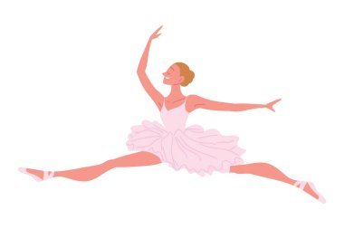 Dans eden balerin ikonu izole edildi.